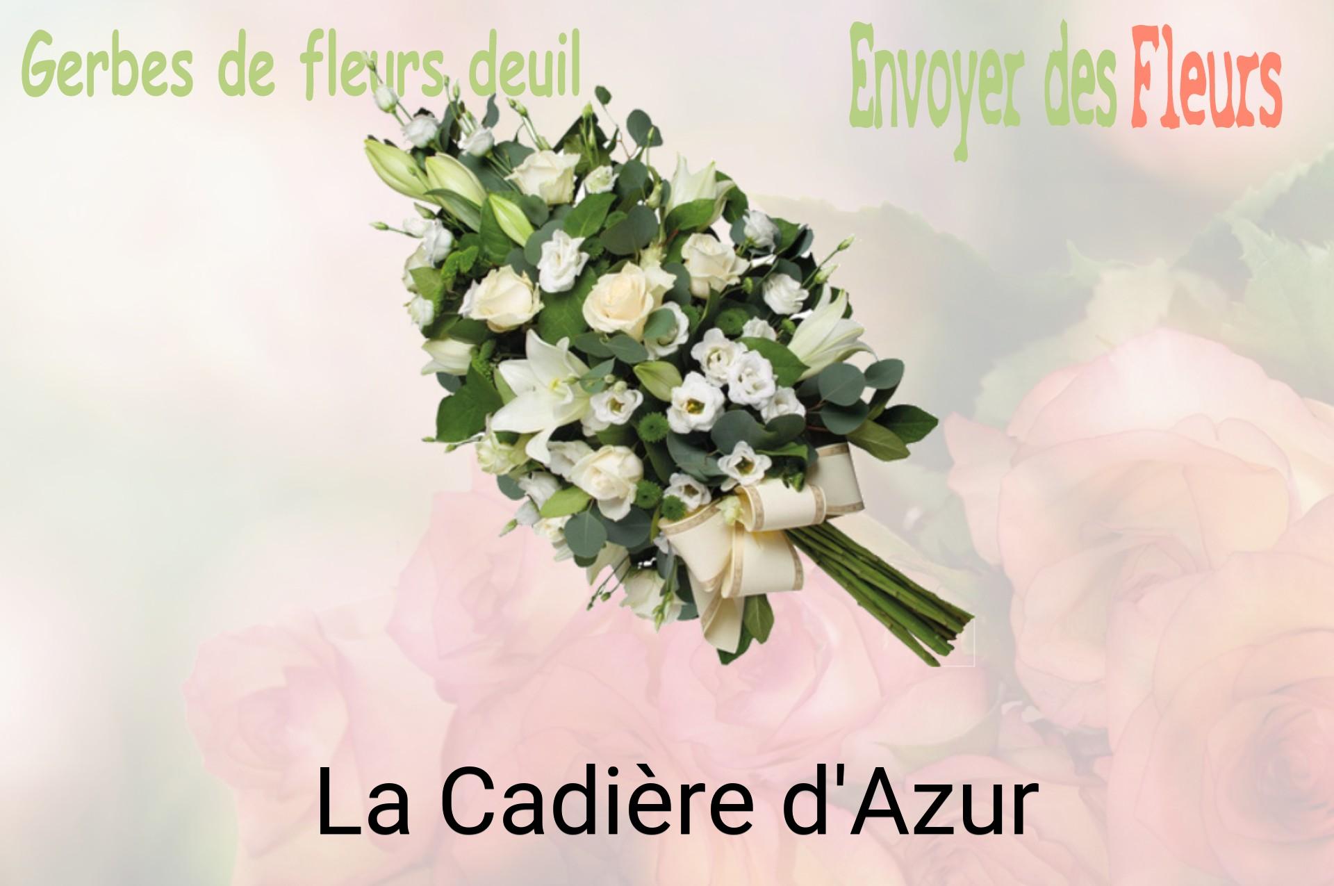 Gerbe de fleurs de deuil livrée à La Cadière-d'Azur